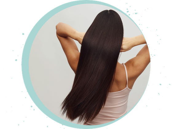 Texture smoothing result with smooth, frizz-free hair