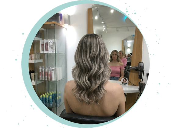 Balayage result with soft, blended waves