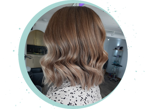 Haircut result with precision lines and clean edges