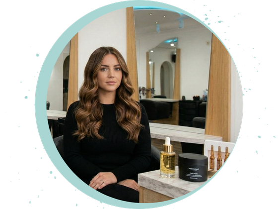 Hair treatment result with restored moisture and shine